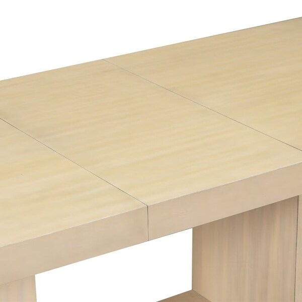 Extendable Dining Table Set with Removable Leaf,4 Upholstered Chair