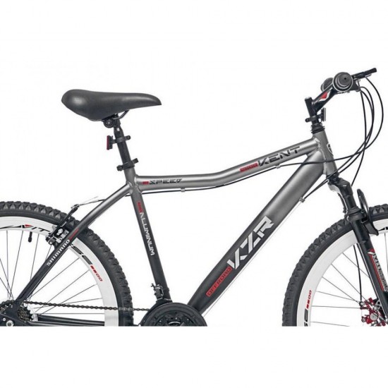 26″ Men’s KZR Front Suspension Mountain Bike, Gray-black