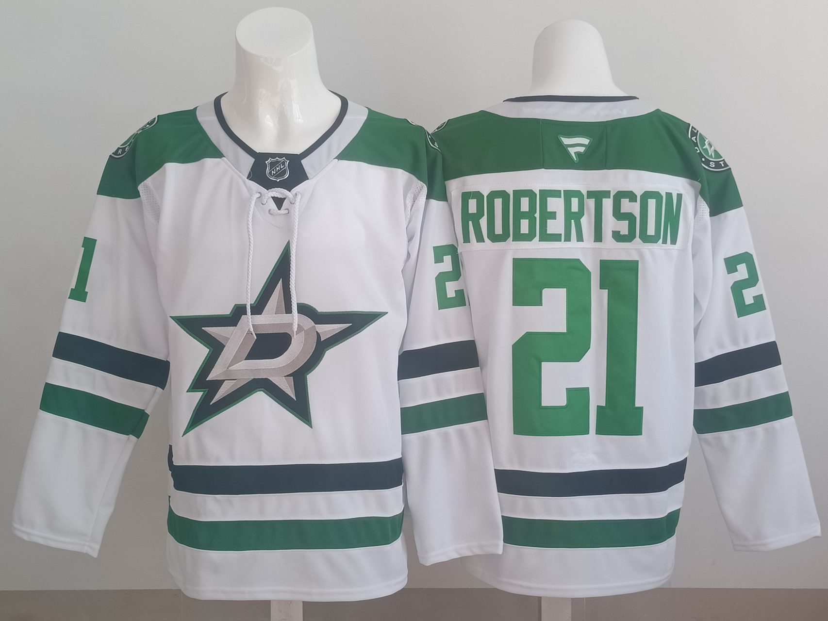 Men's Dallas Stars Jason Robertson #21 Fanatics White Premium Player Jersey