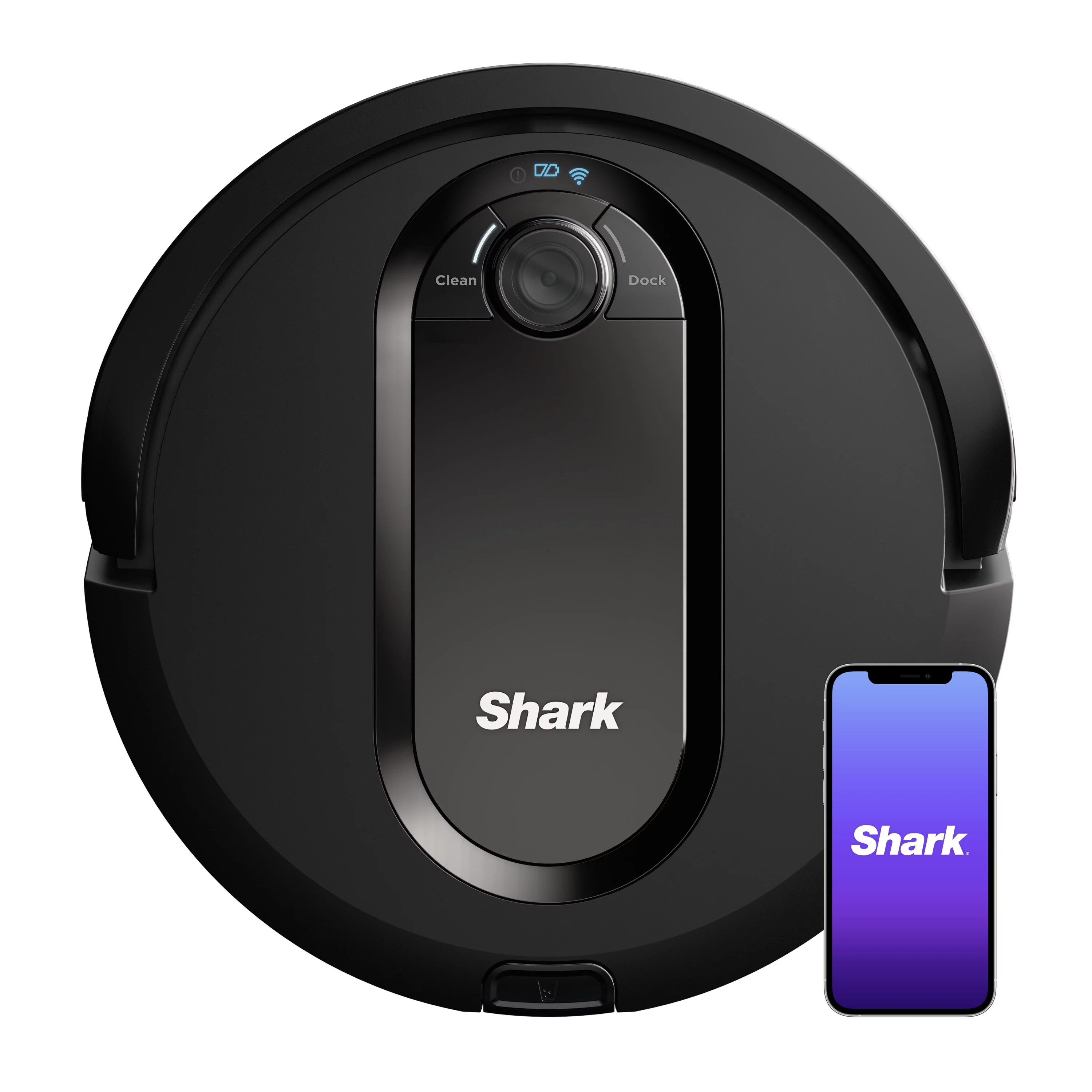 Restored Shark EZ Robot Vacuum with Row-by-Row Cleaning, Powerful Suction, Perfect for Pet Hair, Wi-Fi, Carpets & Hard Floors (RV990) (Refurbished)