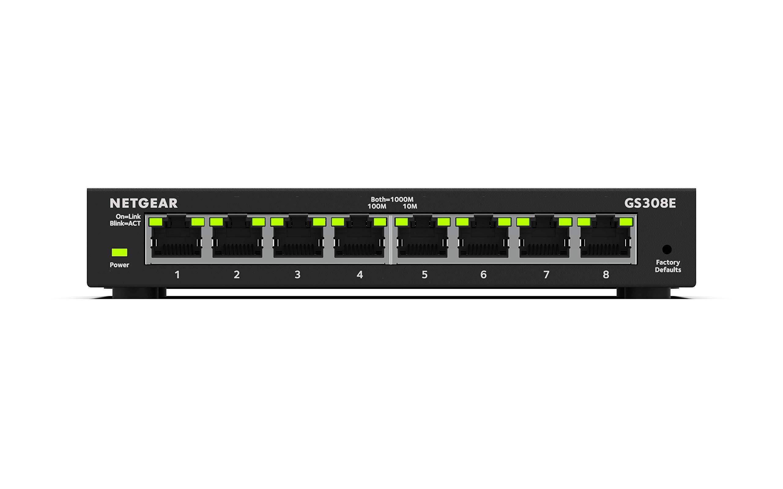 Netgear GS308E - Switch - Smart - 8 x 10/100/1000