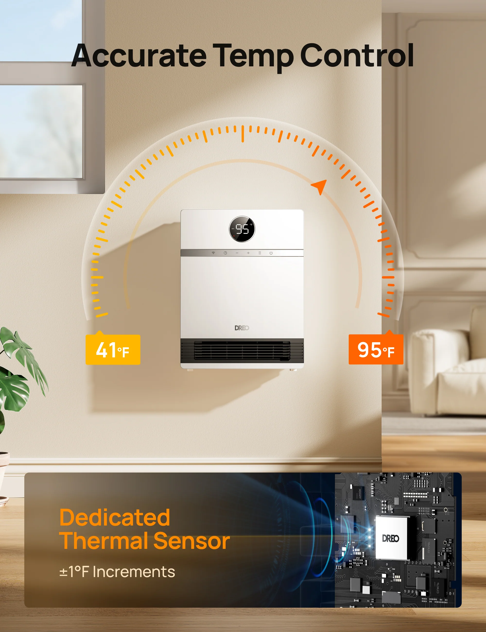 Smart Wall-mounted Heater WH517AS with ALCI Plug