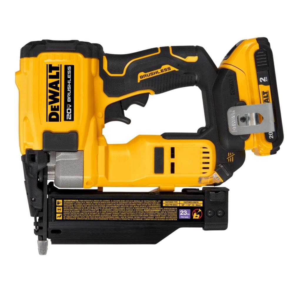 DEWALT ATOMIC Compact Series 20V MAX Pin Nailer 23 Gauge Kit DCN623D1