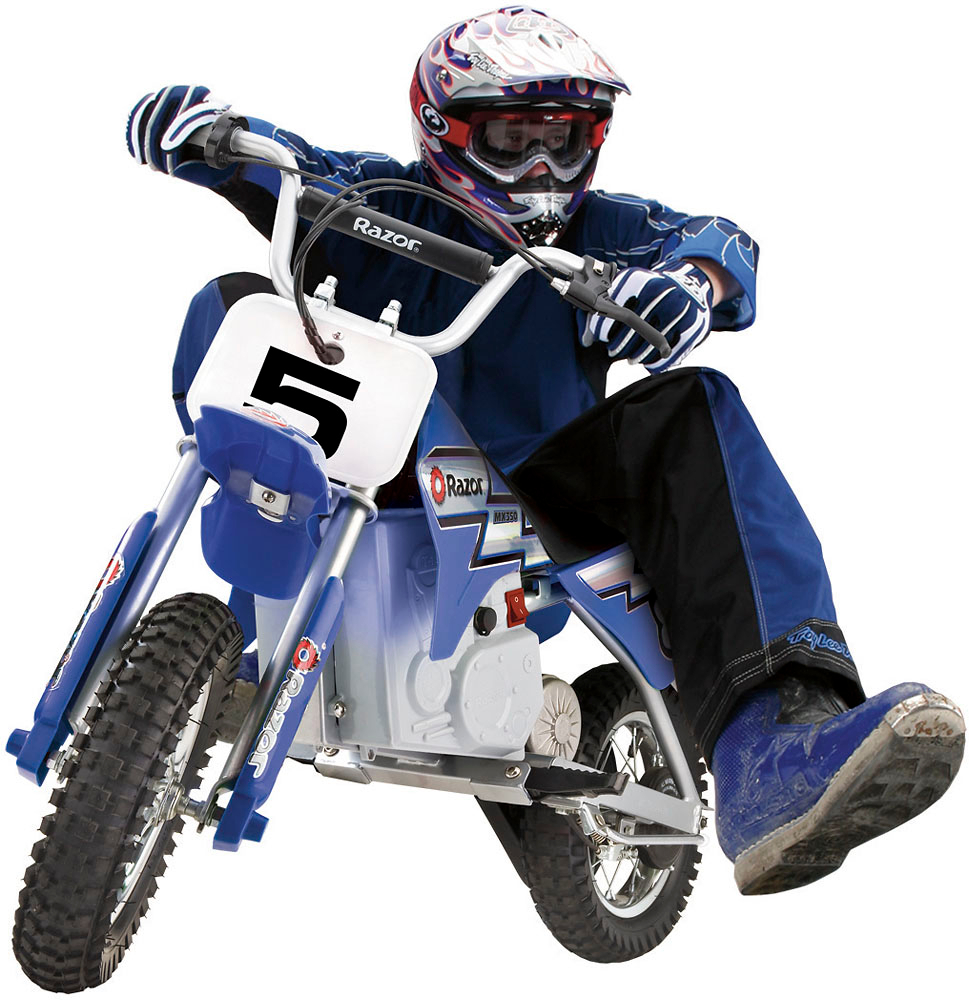 Razor - MX350 Dirt Rocket eBike w/7 miles Max Operating Range & 14 mph Max Speed - Small - Blue