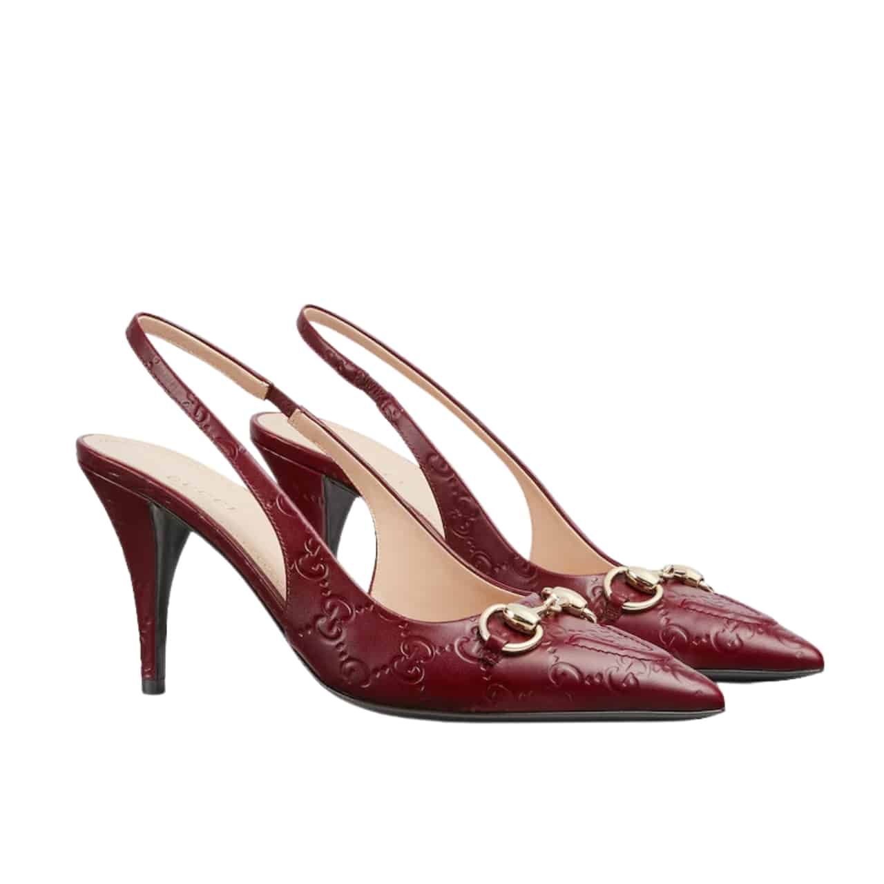 Gucci Women’S Horsebit Pump Gg Leather Rosso Ancora Red ?792065 Aaegj 6207