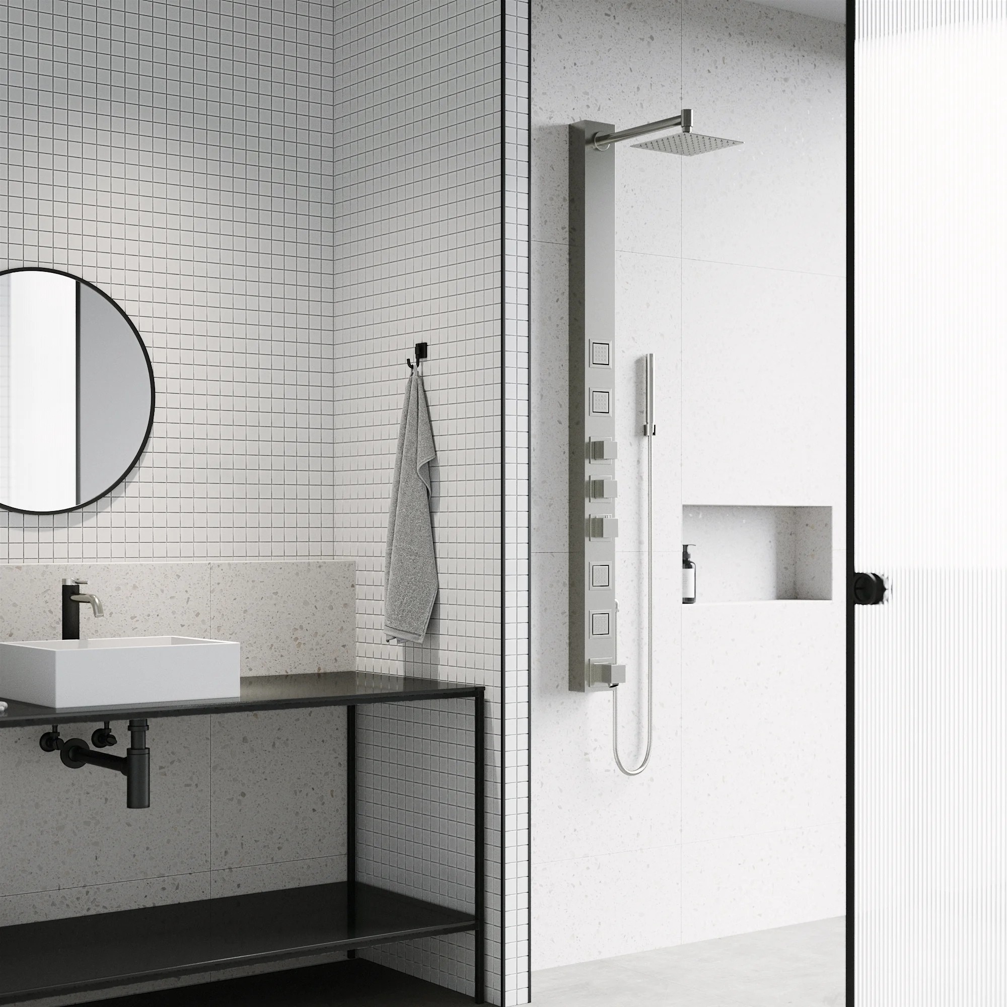 Vigo Vg08019 Bowery Thermostatic Shower Panel - Stainless Steel