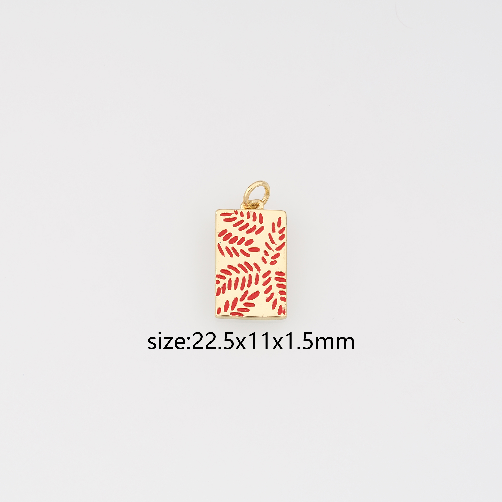 18K Gold Filled Leaf Pendant,Enamel Leaf Charm Earrings Necklace for DIY Jewelry Making Supply