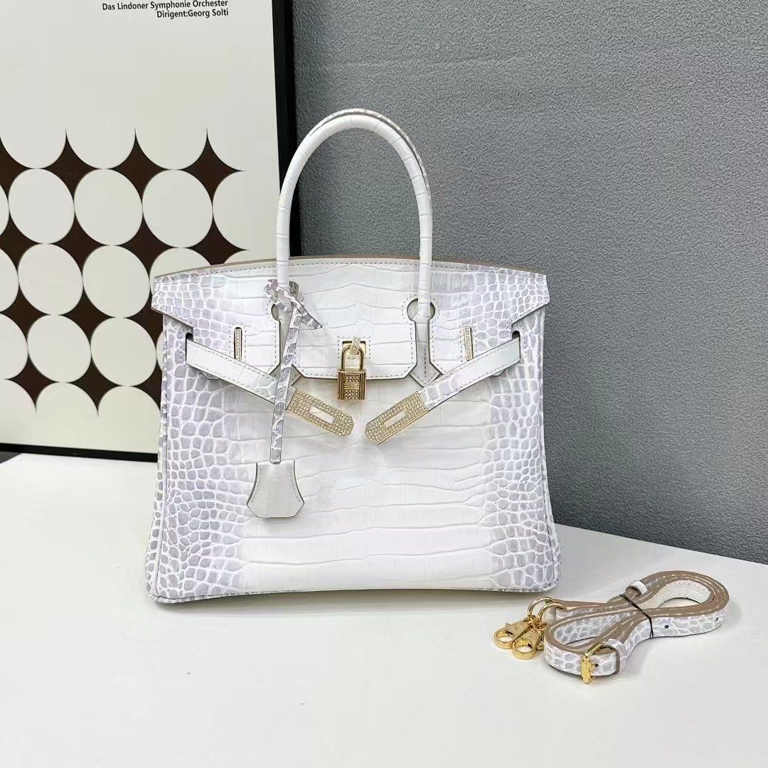 Hermes Platinum Alligator Pattern crossbody bag - cnluxepick