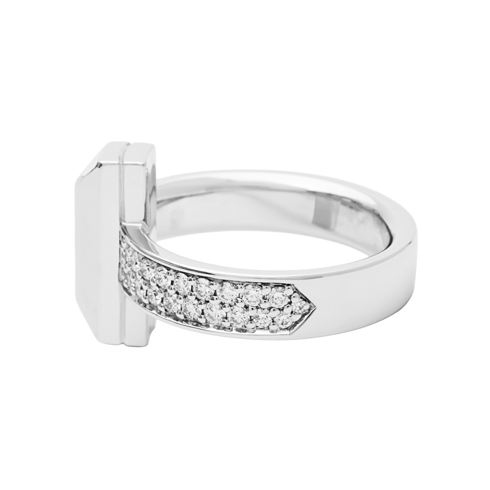 Tiffany & Co. Tiffany T Ring 18K White Gold Diamond
