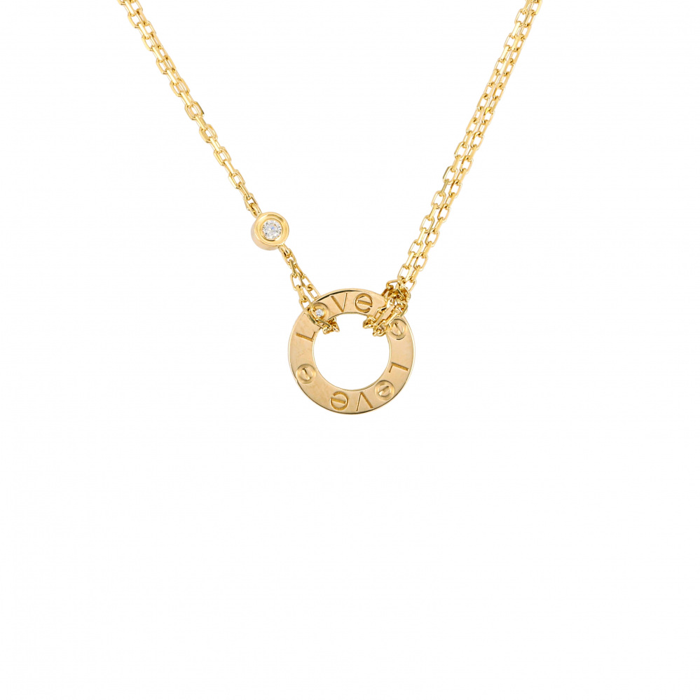 Cartier Love Necklace 18K Yellow Gold Diamond B7219500