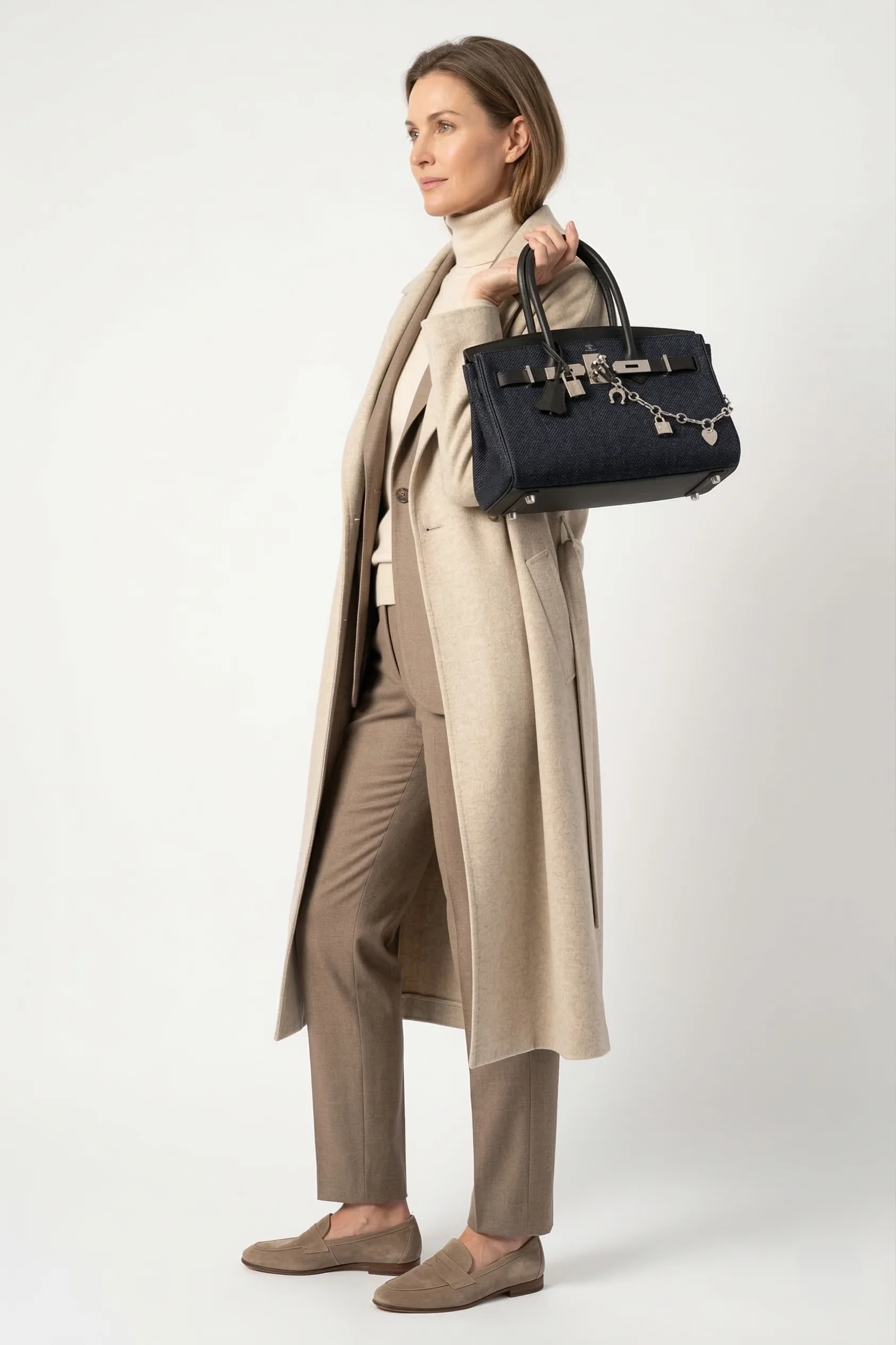 Hermès Shoulder Birkin Light 29 Dark Denim/Noir Swift Palladium Hardware