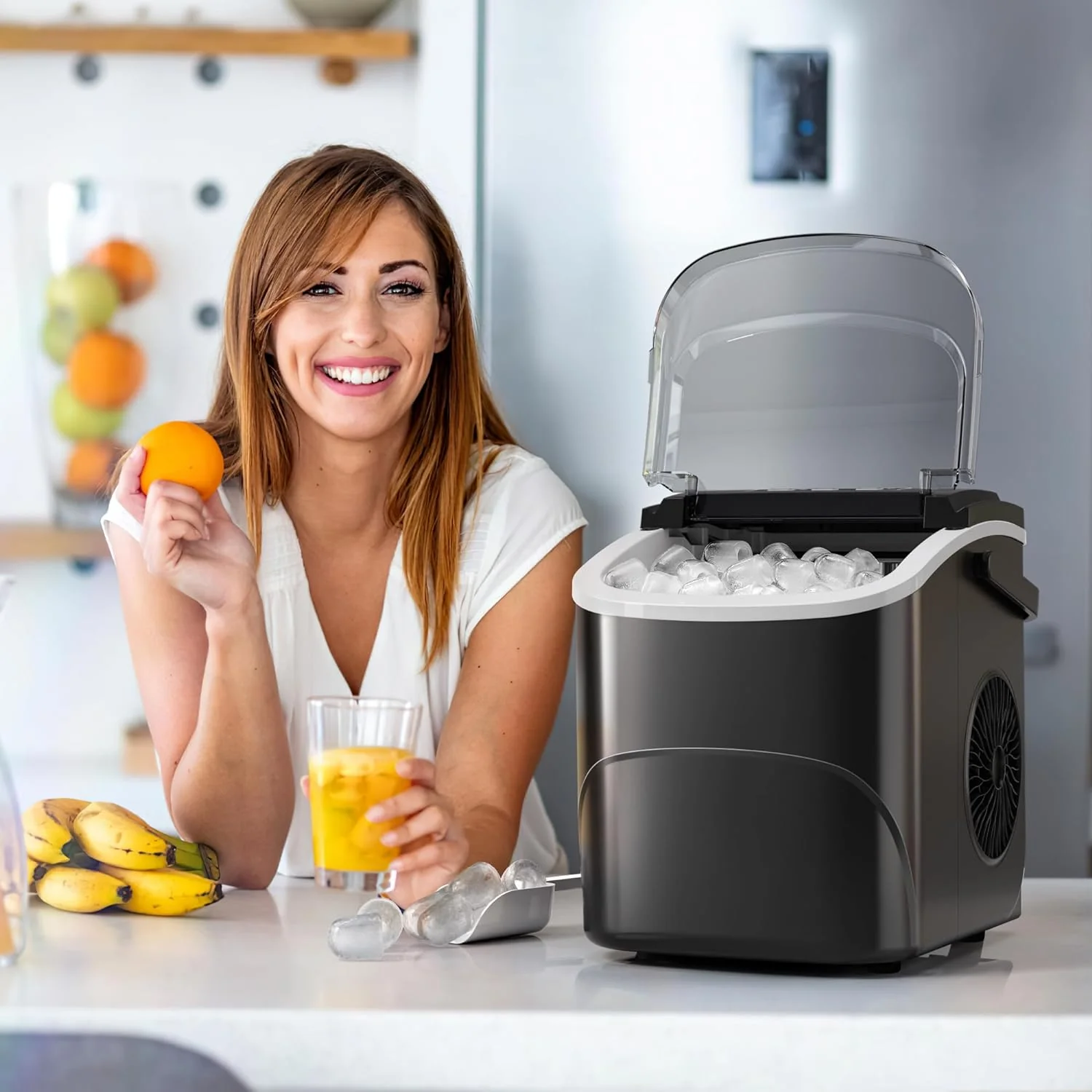Kismile Ice Makers Countertop with Handle Z5812B