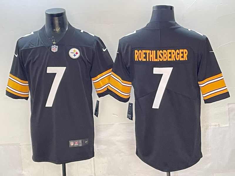 Men's Pittsburgh Steelers Ben Roethlisberger #7 Black Game Jersey