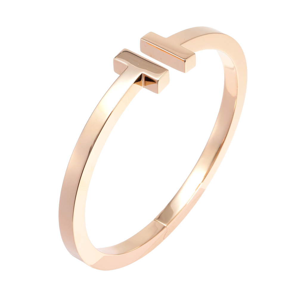 Tiffany & Co. T Square Xl Bracelet 18K Rose Gold 60010743