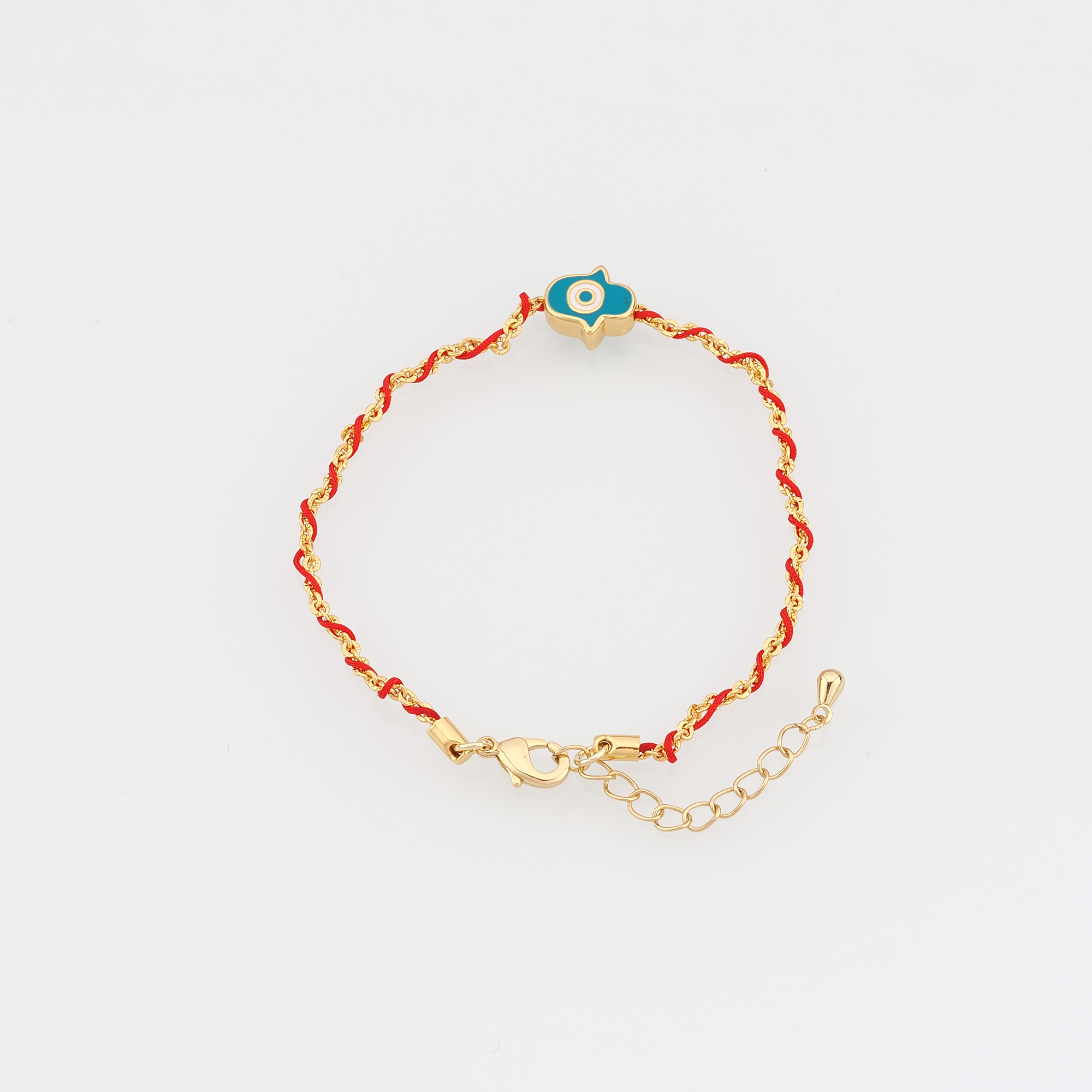 18K Gold Filled Hamsa Bracelet,Enamel Religious Bracelet,Adjustable Bracelet,Ladies Bracelet,Gift For Her