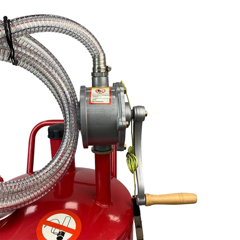 Roadstar 20 Gallon Portable Gas Caddy Fuel Storage Tank Large Gasoline Diesel Can Hand Siphon Pump, Red