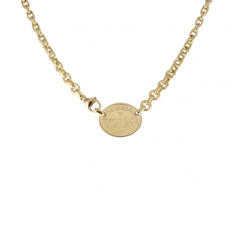 Tiffany & Co. Return To Necklace 18K Yellow Gold
