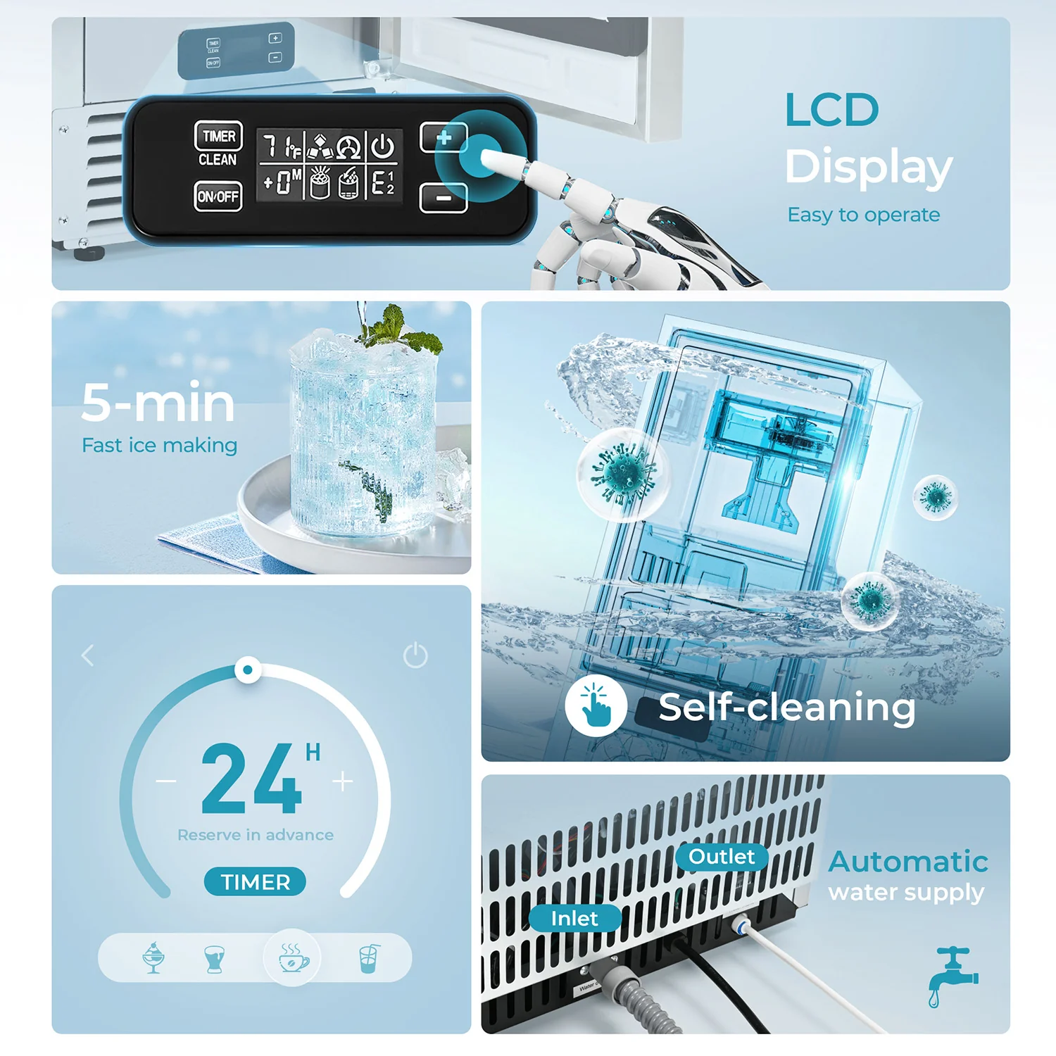 Commercial Under Counter Nugget Ice Maker Machine