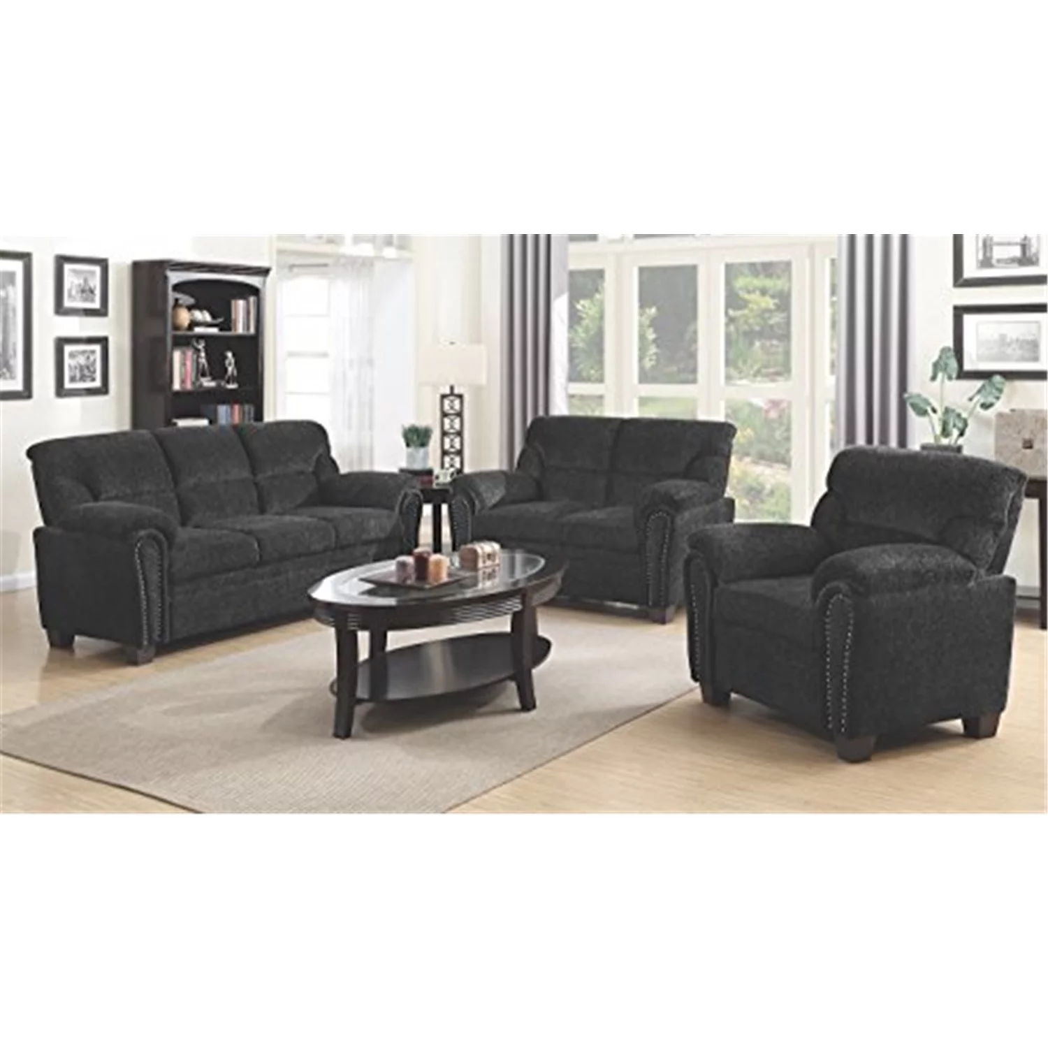 Clementine Upholstered Pillow Top Arm Living Room Set