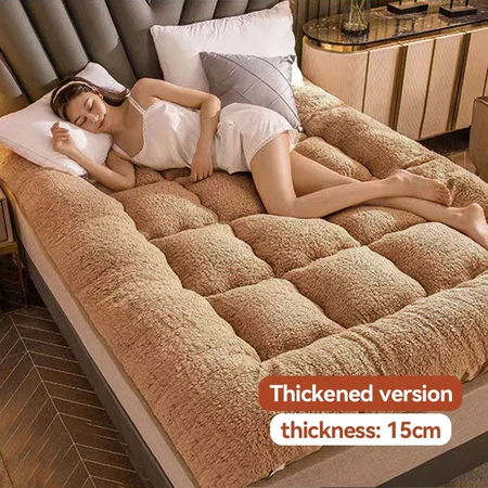 Lamb plush Mattress Tilam Lipat Single/Queen/ King Foldable Mattress Dual Purpose Tatami Mattress