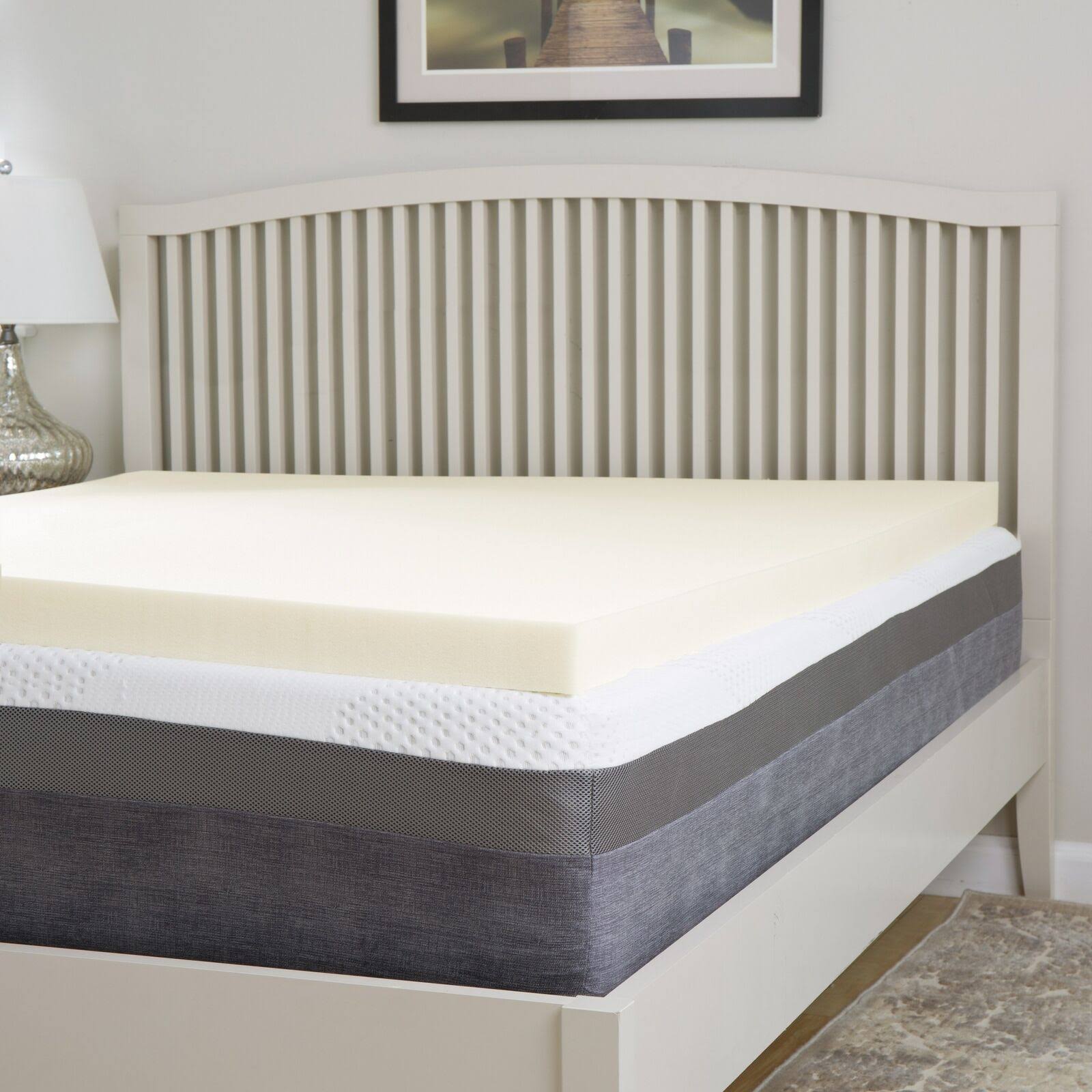 Slumber Perfect 2-Inch Memory Foam Topper Twin, White