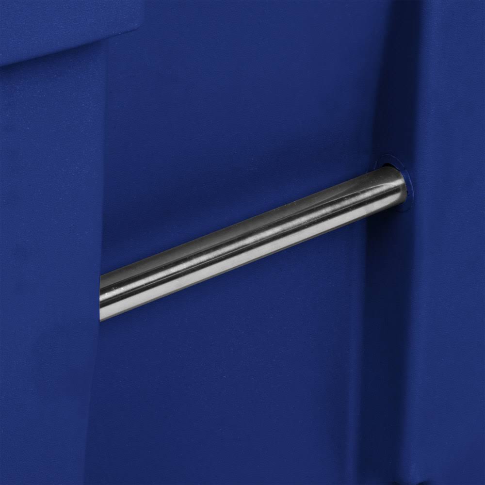 Brute Rollout Container Square Plastic 95 Gal Blue Rubbermaid
