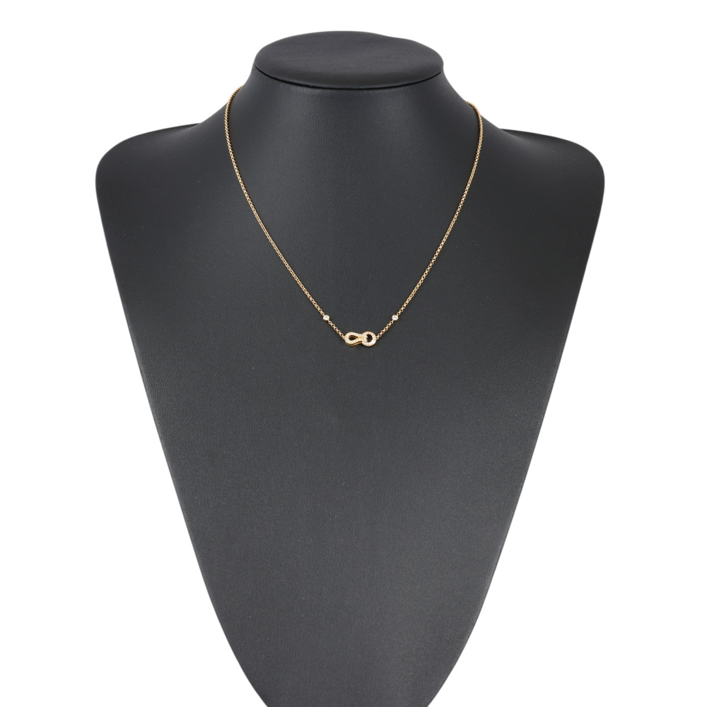 Cartier Agraf Necklace 18K Yellow Gold Diamond