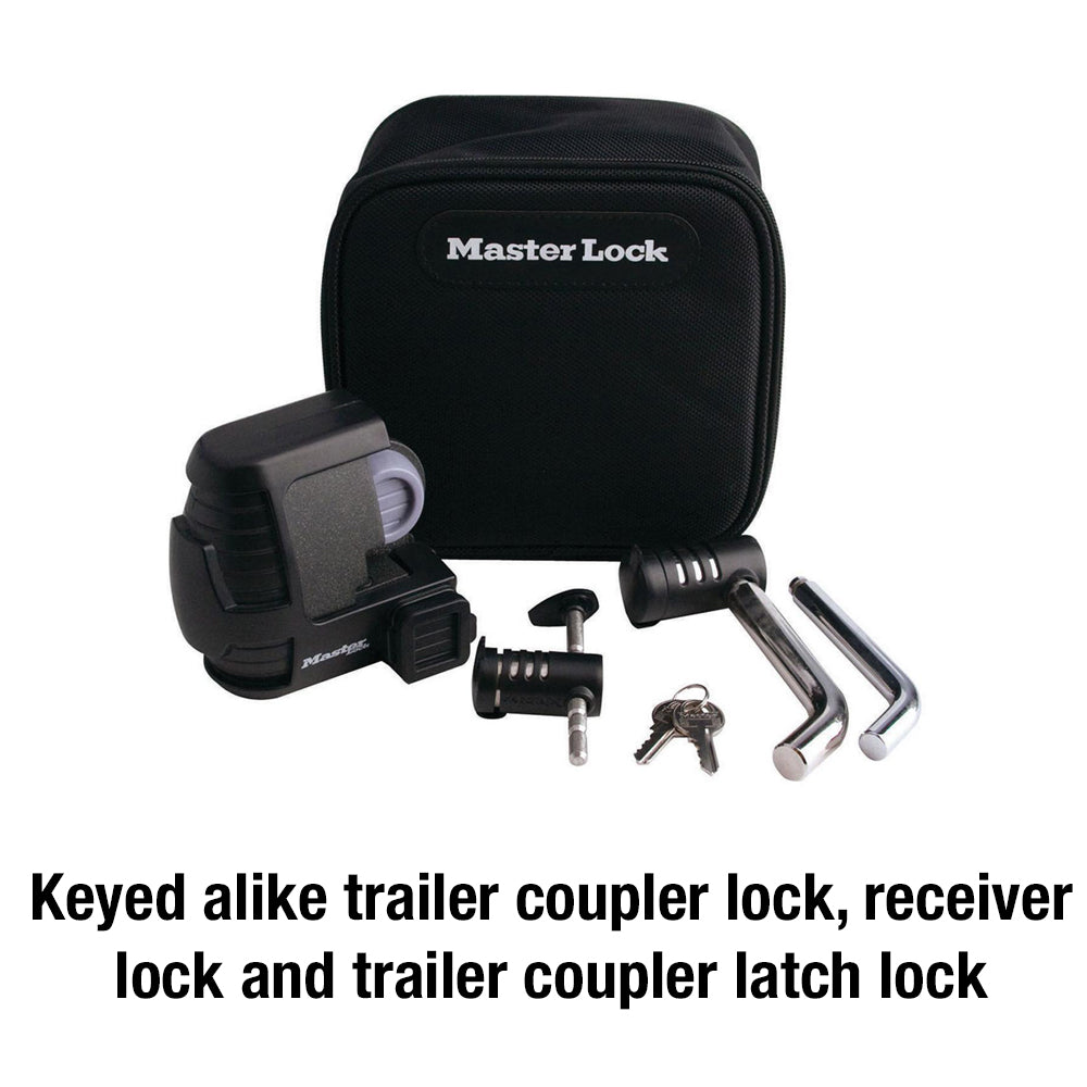 Master Lock 3794DAT Trailer Lock, Trailer Coupler & Receiver Lock Combo Pack