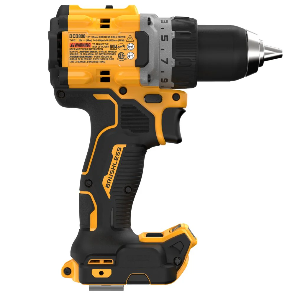 2026 DeWalt DCD800B 20V MAX* XR Brushless Cordless 1/2