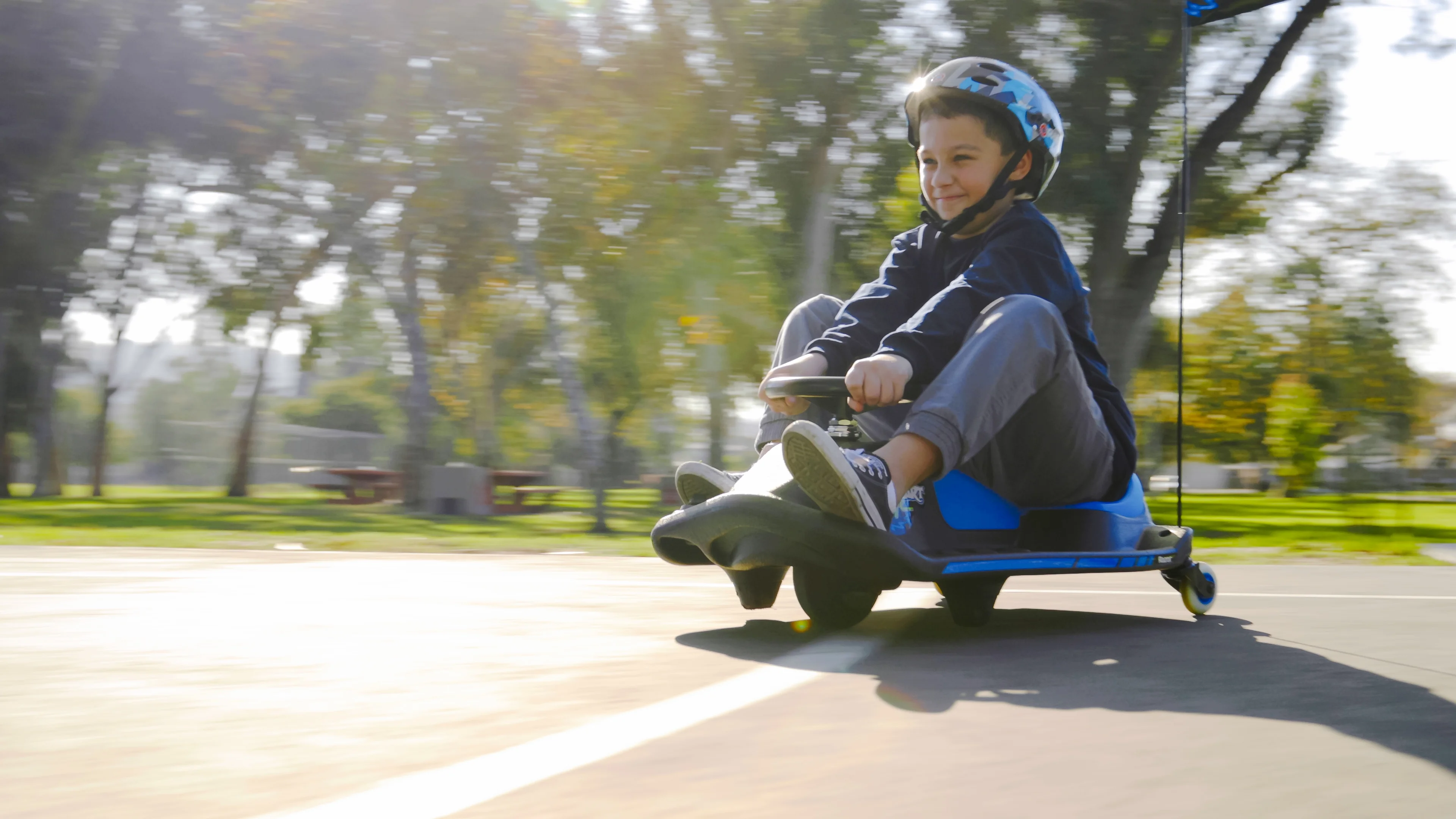 Razor Crazy Cart Shift - Blue, Electric Drifting Go Kart for Kids - 12V Powered Ride-On, Unisex
