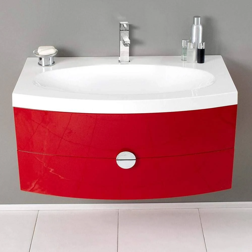 Fresca Energia 36x22 Orange Modern Bathroom Cabinet with Integrated Sink