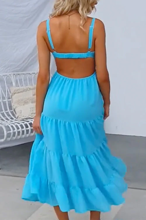 Corset Tiered Midi DressClistos