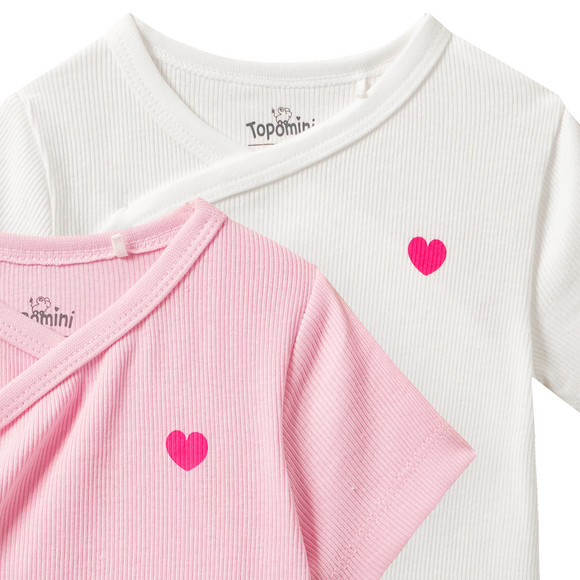 Topomini 2 Newborn Wickelbodys mit Rippstruktur