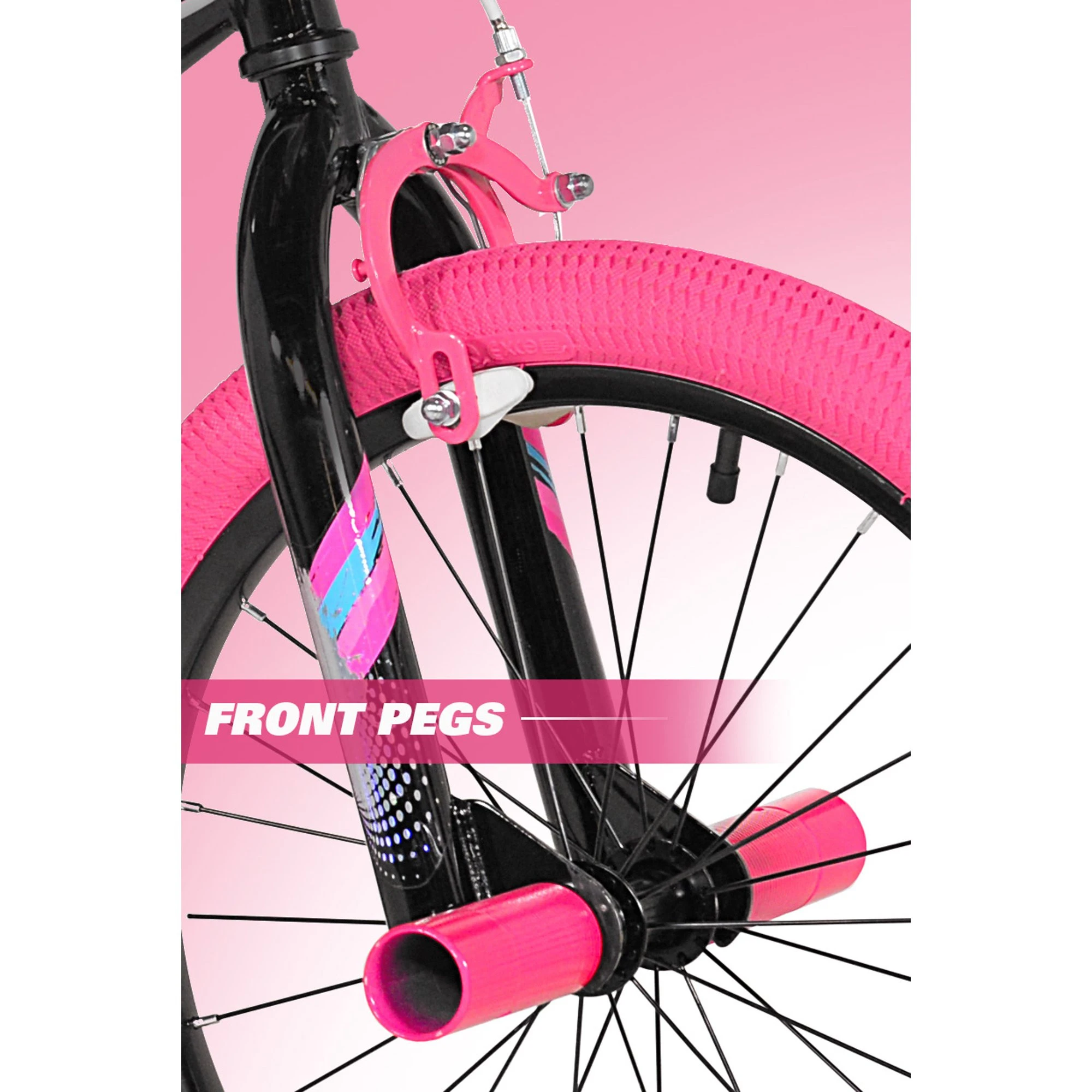 Kent 18 In. Sparkles Girl's Bike, Black and Pink