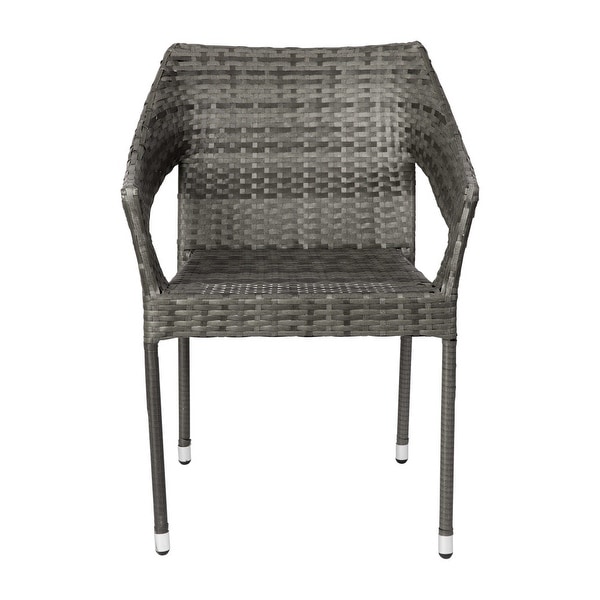 All Weather Commercial Grade PE Rattan Stacking Patio Chairs