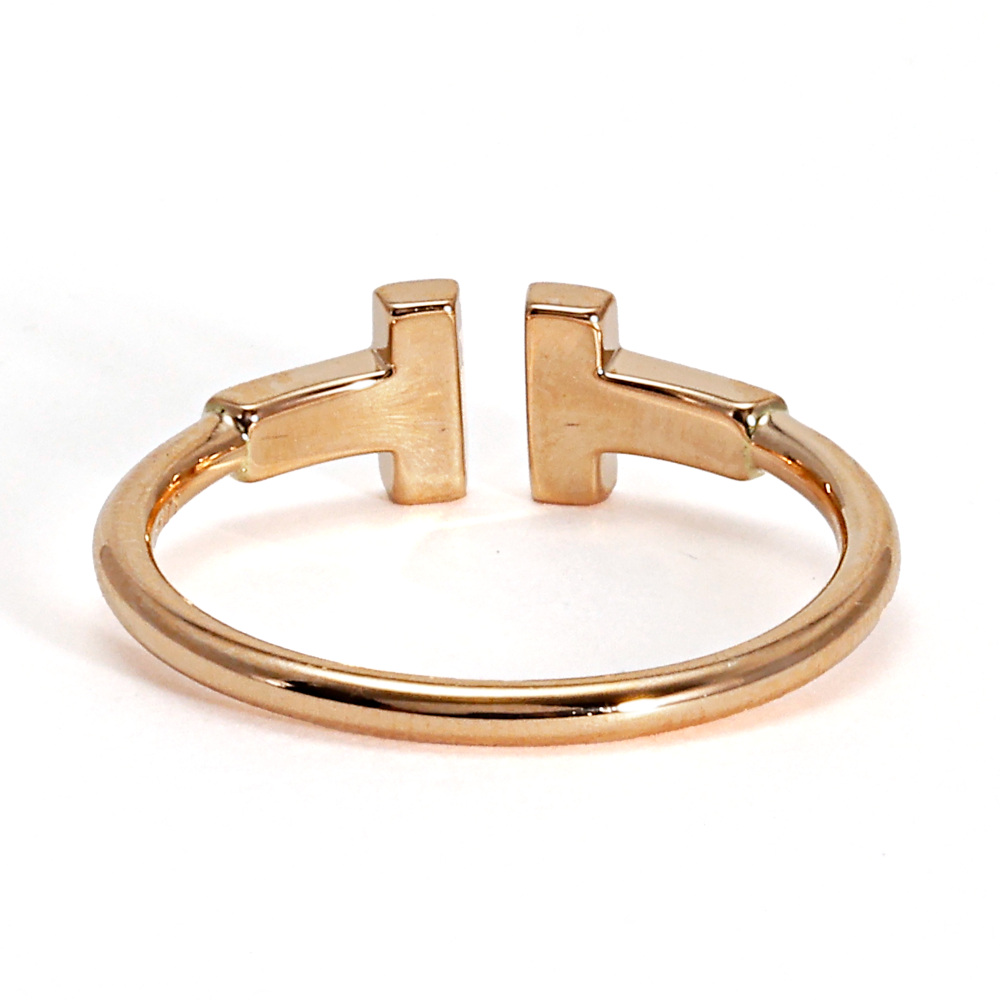 Tiffany & Co. Tiffany T Diamond Wire Ring 18K Rose Gold 60147328