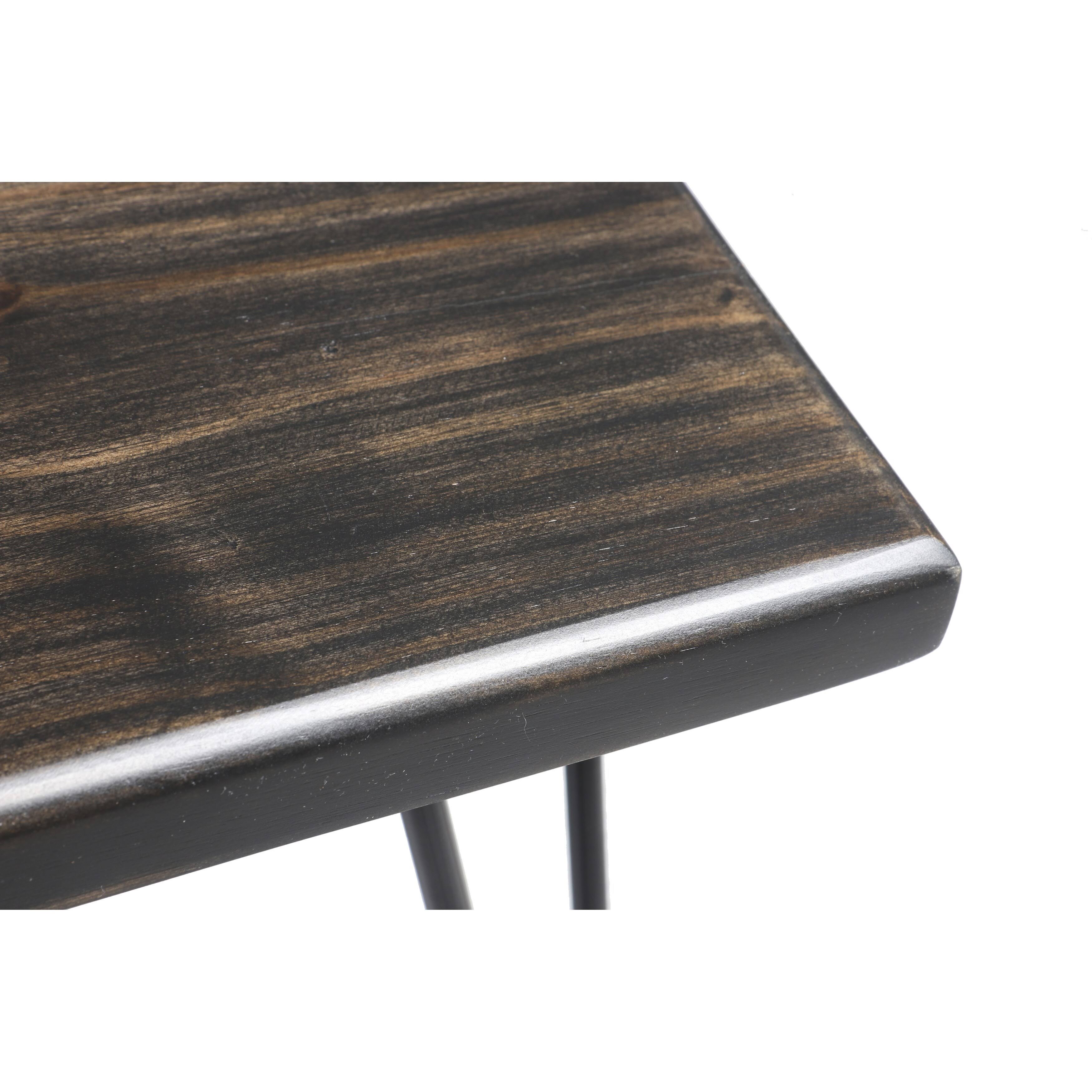 Carson Carrington Julo Wood Bench - Weathered Gray - 34 x 10.5 x 16