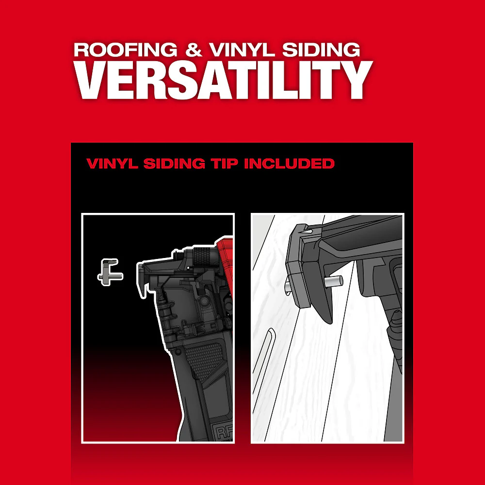 2026 Milwaukee 2909-20 M18 FUEL 18V Cordless Li-Ion Coil Roofing Nailer - Bare Tool