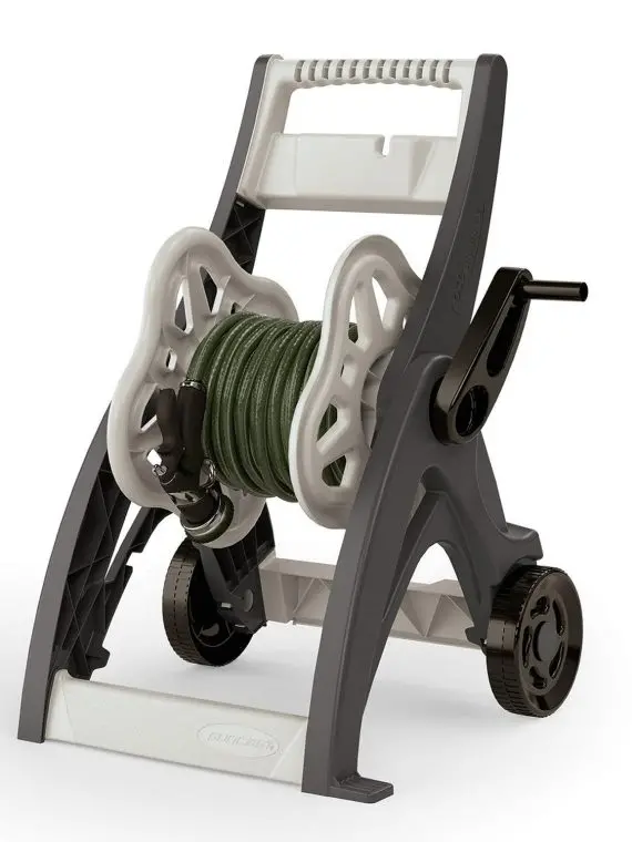 Suncast 175-Foot Hose Reel Cart – Portable Hosemobile with Integrated Storage