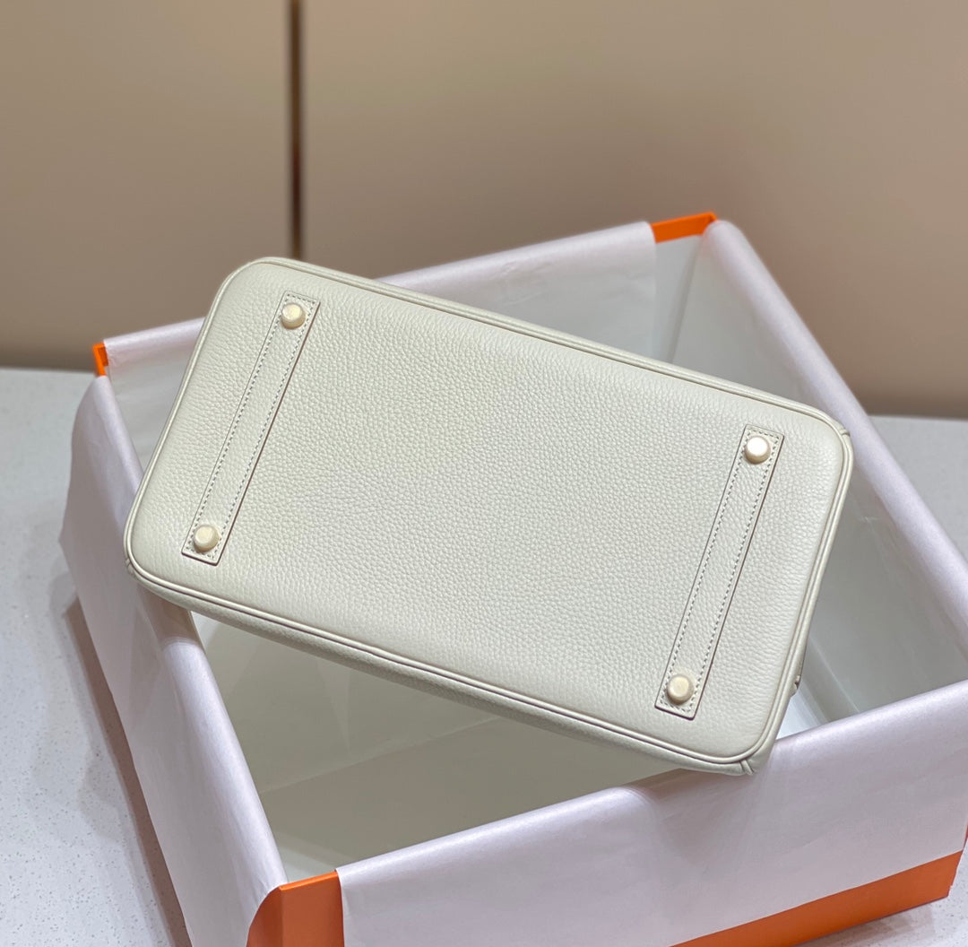 Hermes Birkin 35Cm Bag White Togo Gold Hardware