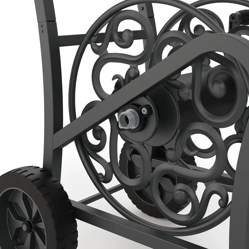 Suncast Elite Metal Decorative Hose Cart 150 ft., Powder Coated Steel