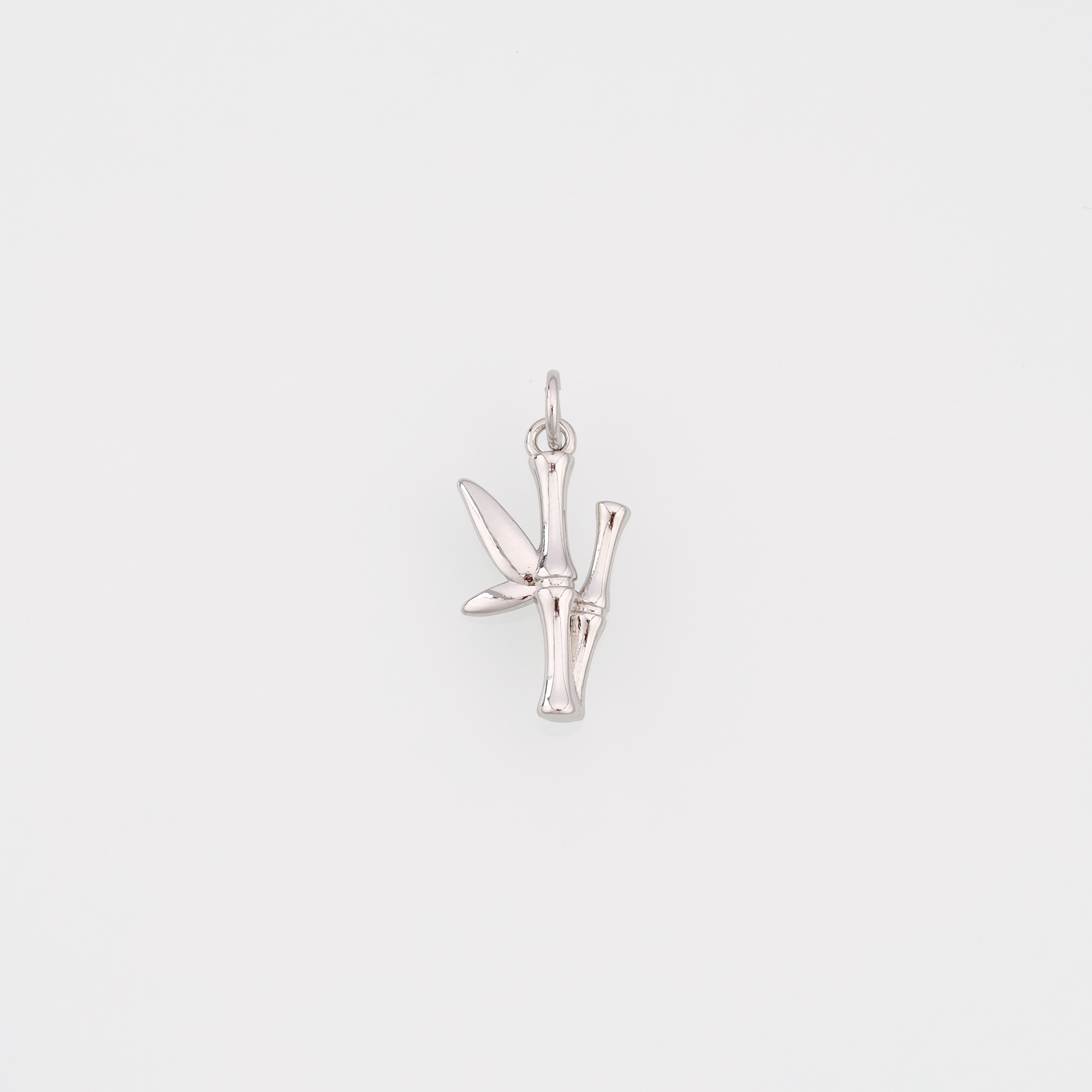 Dainty Bamboo Pendant,18K Gold Filled Bamboo Charm Earrings Necklace for DIY Jewelry Making Supply