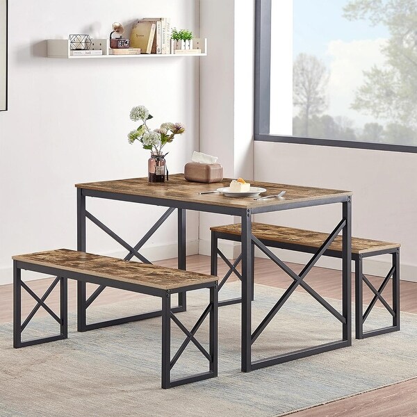 4 Person Dining Table Wooden Dining Room Set,43.3
