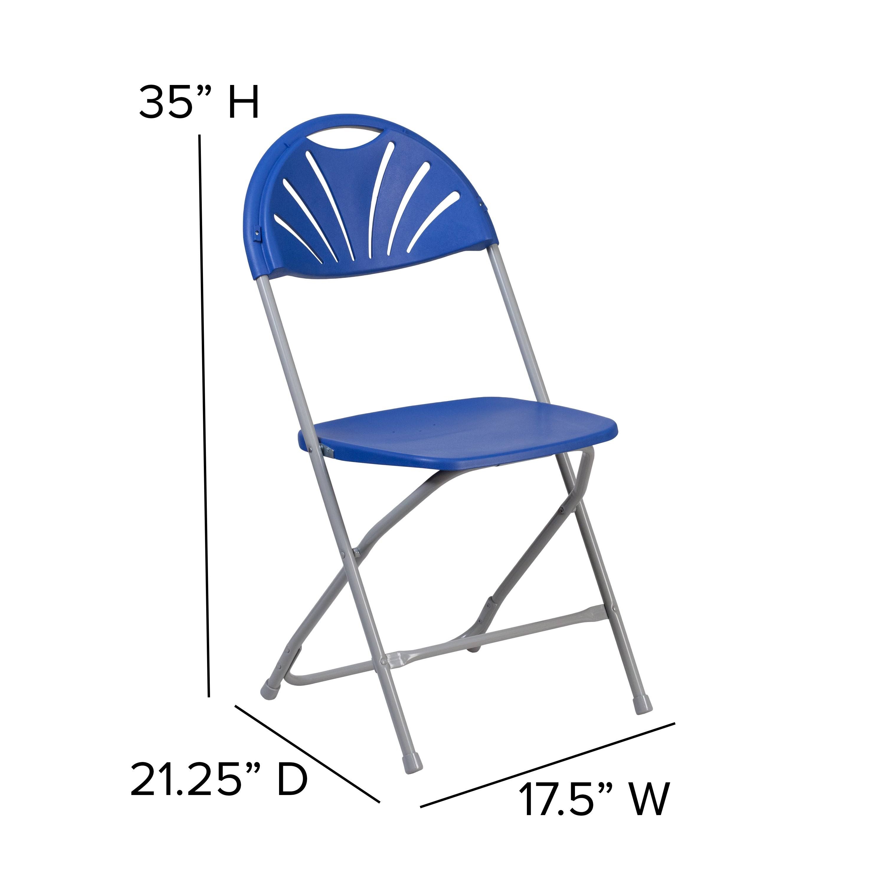 Plastic Fan Back Folding Chair (Set of 2) - White