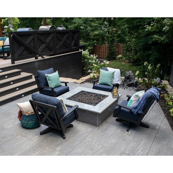 POLYWOOD Braxton Deep Seating Swivel Chair