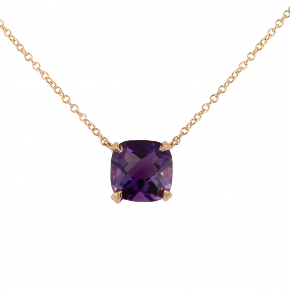 Tiffany & Co. Tiffany Sparkler K18YG Yellow Gold Necklace Amethyst