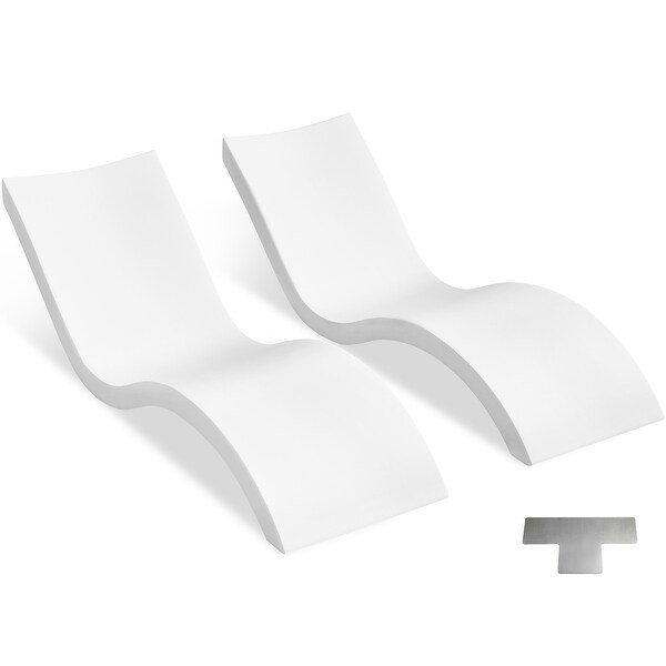VEVOR inPool Lounge Chairs,Set of 2 Chaise Lounger,Inside Pool Lounge Chairs for Water Depths up to 9