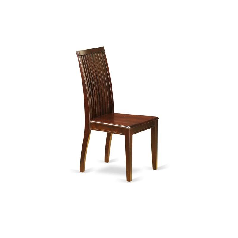 East West Furniture Set of 2 Chairs IPC-MAH-W Ipswich Dining Chair with Slatted Back in Mahogany Finish