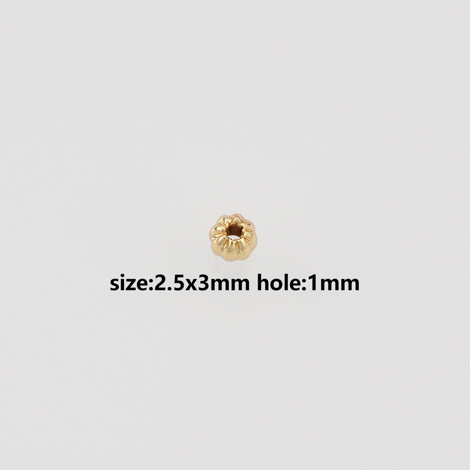 50Pcs 18K Gold Filled Flower Spacer Beads,Flower Bead for Bracelet Jewelry Necklace Making Supply
