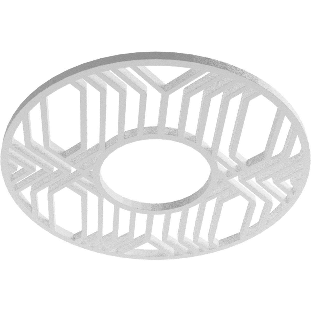 Ekena Millwork CMPP36EPSCO 36x22OD x 13 1/8x22ID x 1x22P Empire Architectural Grade PVC Pierced Ceiling Medallion, Copper